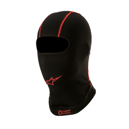 BALACLAVA KX V2 NEGRO COSTURAS ROJO
