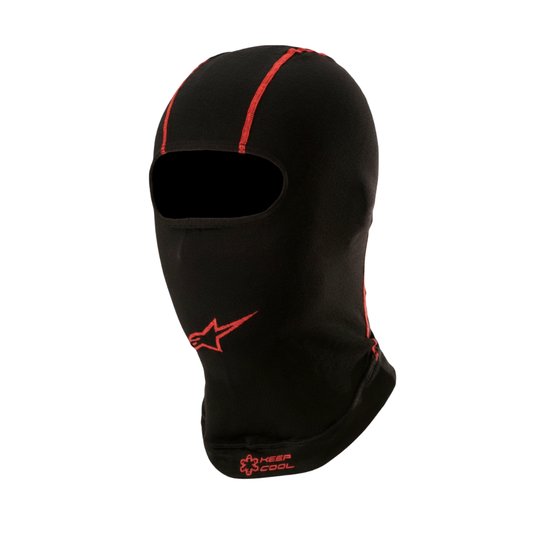 BALACLAVA KX V2 NEGRO COSTURAS ROJO