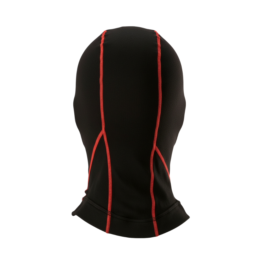 BALACLAVA KX V2 NEGRO COSTURAS ROJO